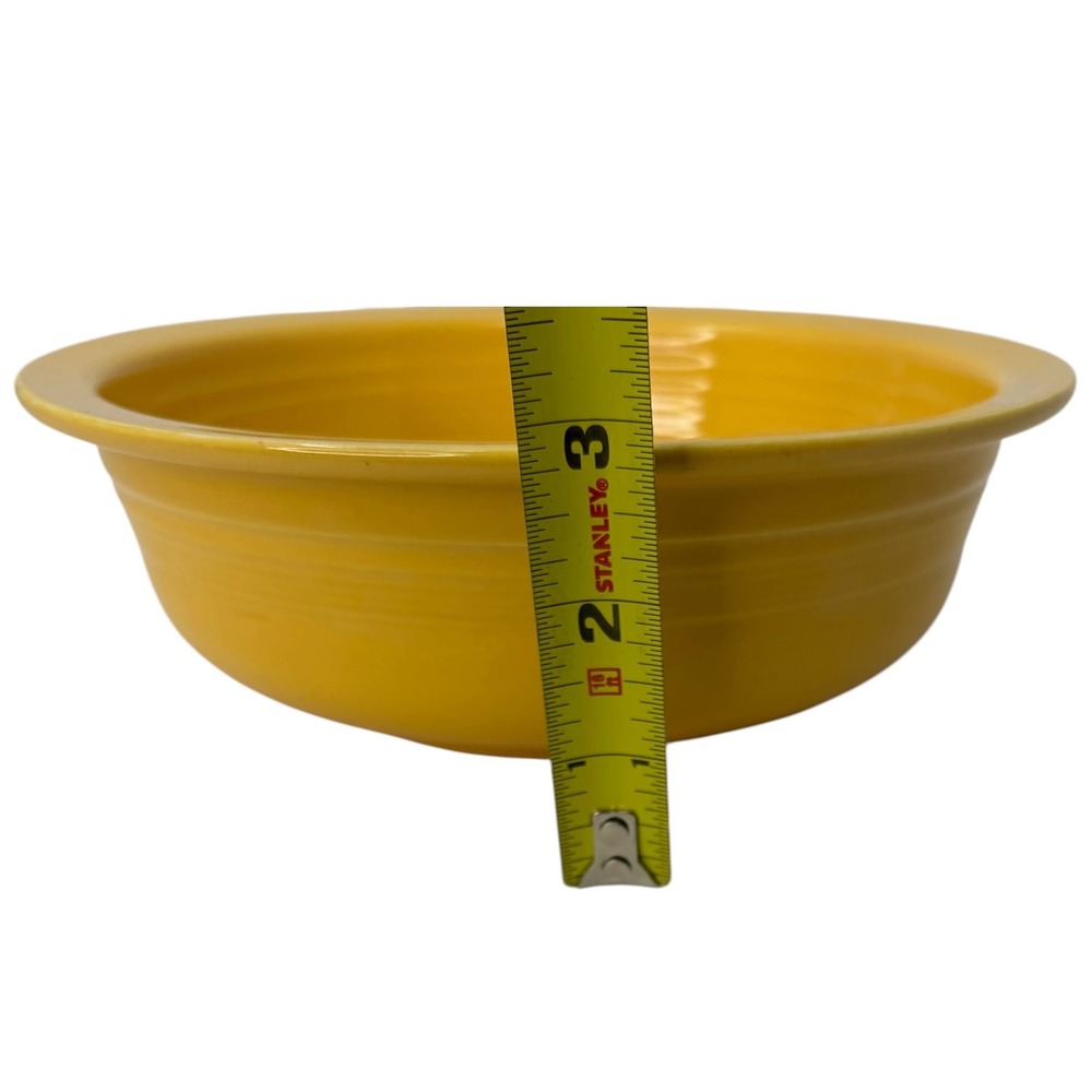 Vintage Fiesta Yellow 8.5" Nappy Serving Bowl Homer Laughlin Fiestaware USA - Picture 6 of 6